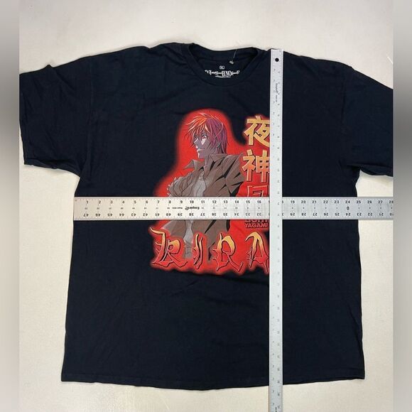 Death Note Light Yagami Graphic T-shirt Men XL Black Anime Short Sleeve - Picture 5 of 5